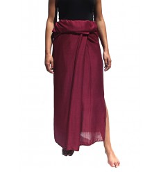 Burgundy Rayon Thaï Skirt