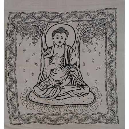 Gran tapiz buda blanco