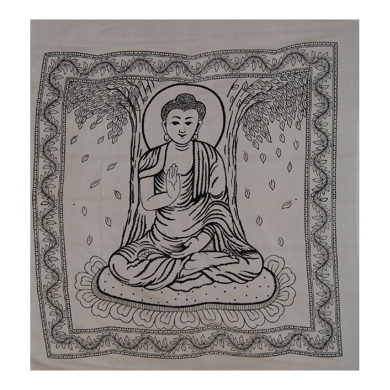 Gran tapiz buda blanco