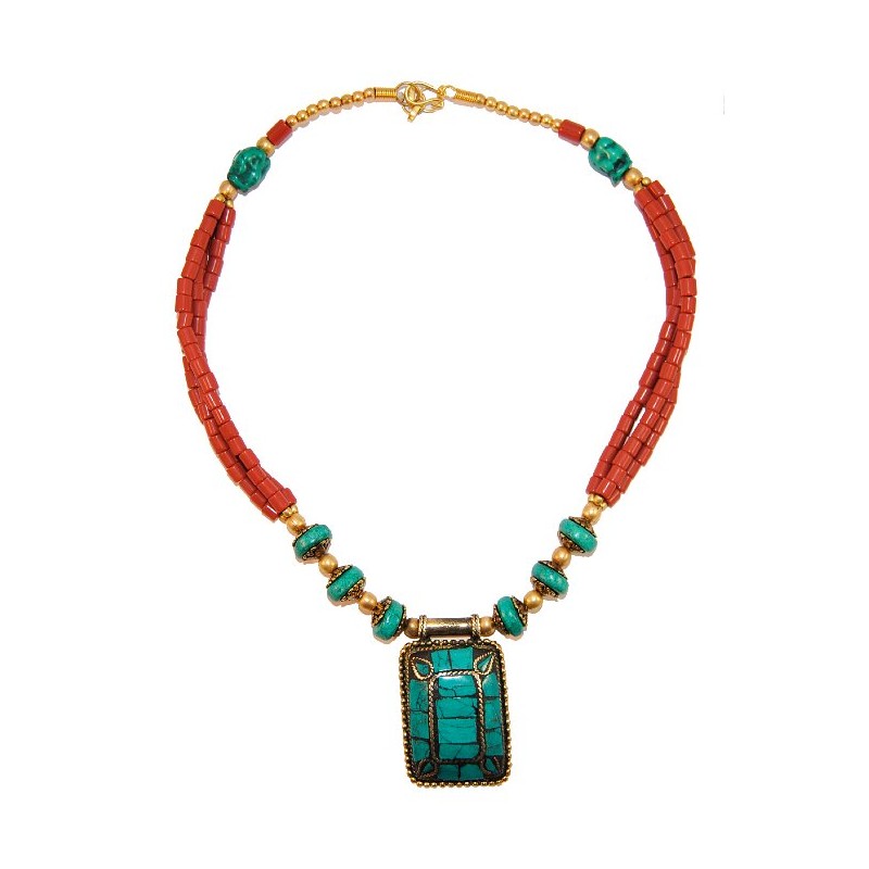 Rectangular Tibetan Necklace