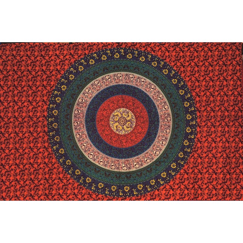tapiz mandala rojo oscuro