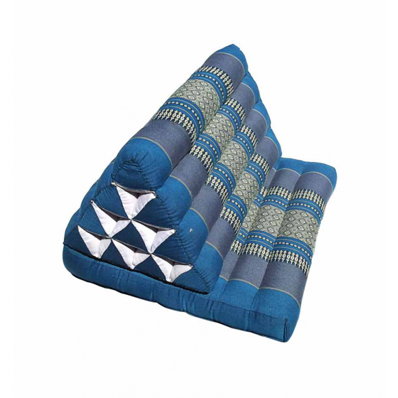 Blue Thaï Triangular Cushion