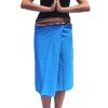 Short Wrap Thai Skirt - Sky Blue