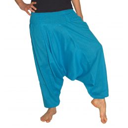 Pantalon Aladin Smocké Bleu Ciel