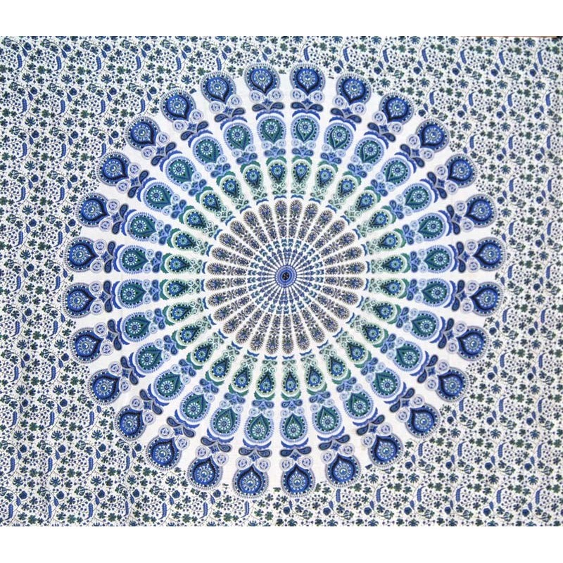 Gran Tapiz Mandala Azul