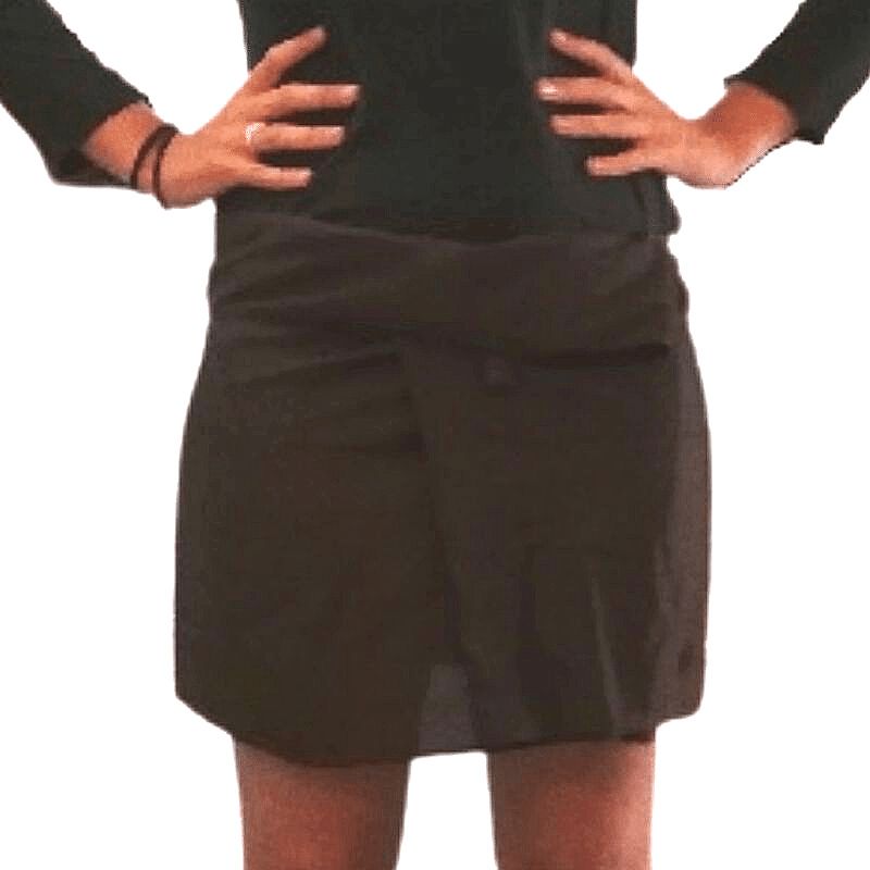 Rayon Short Thai Skirt - Black
