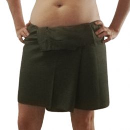 Thai Rayon Short Skirt - Khaki