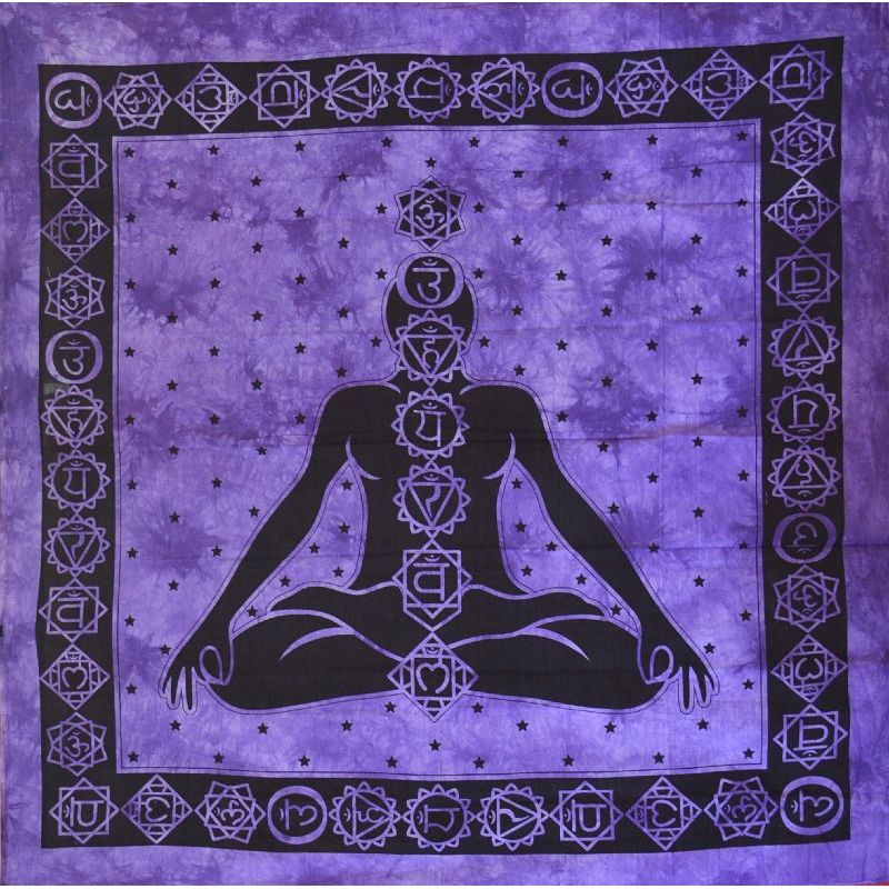 Meditation Large Purple Wall Hanging