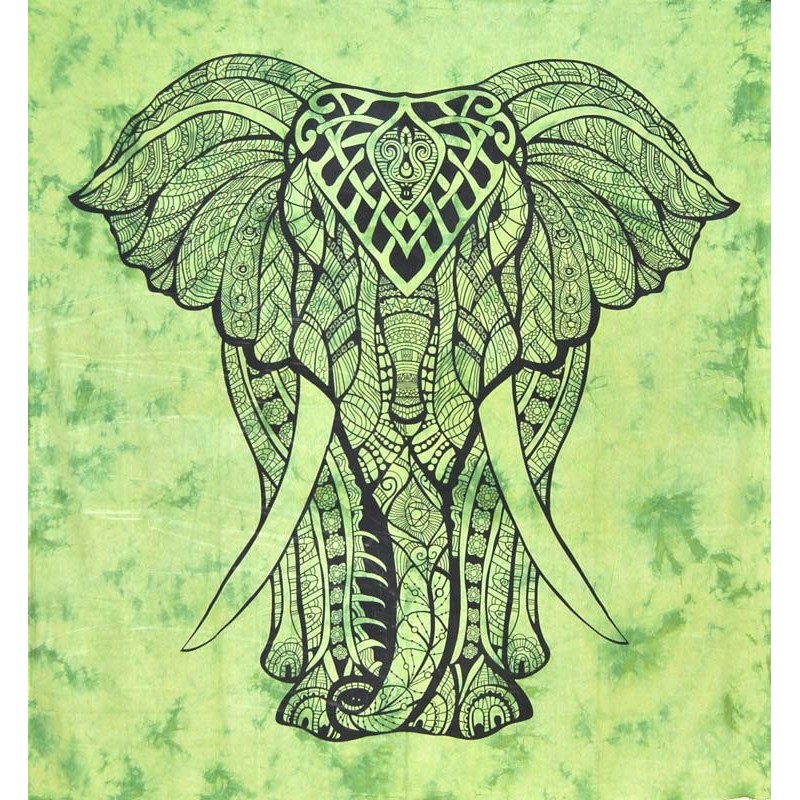 TAPIZ de pared ELEFANTE Verde