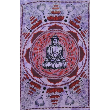 Tenture Murale Bouddha Lotus Violette