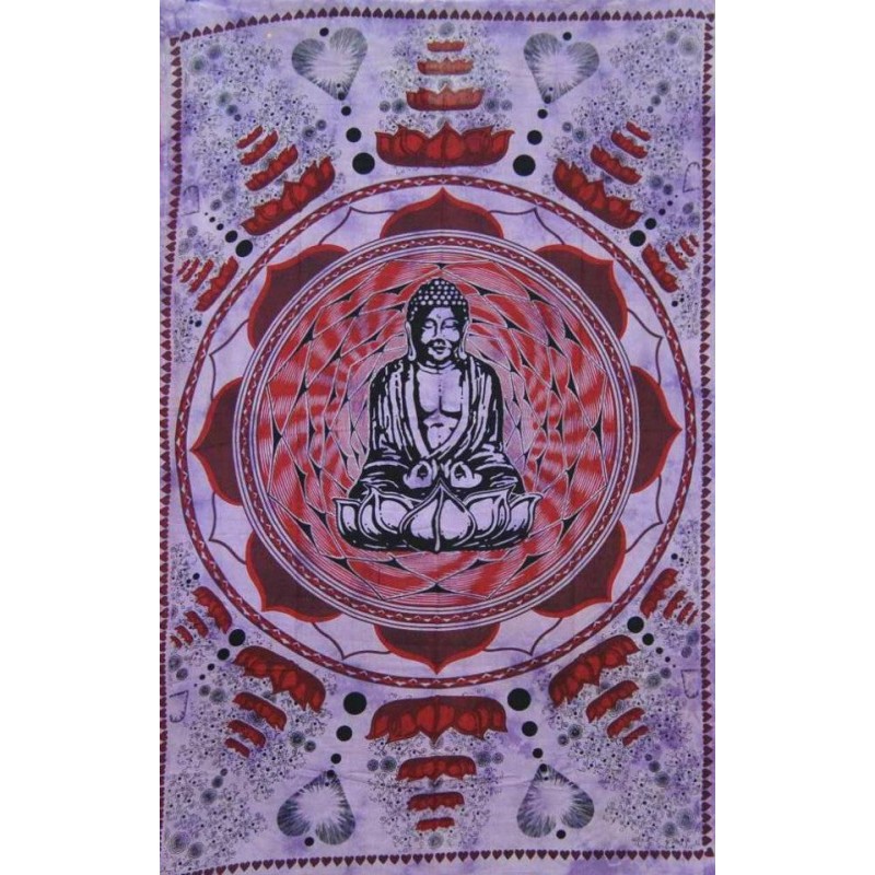 Tenture Murale Bouddha Lotus Violette