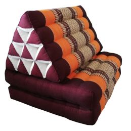 Orange Thaï Triangular Cushion Medium