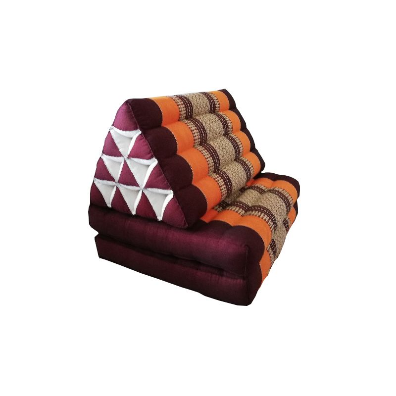 Brown Thaï Triangular Cushion Medium