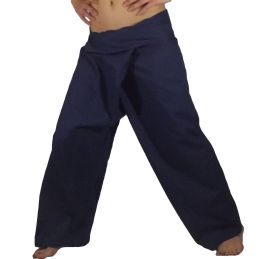 Pantalon Thaï Coton Fin Bleu Marine