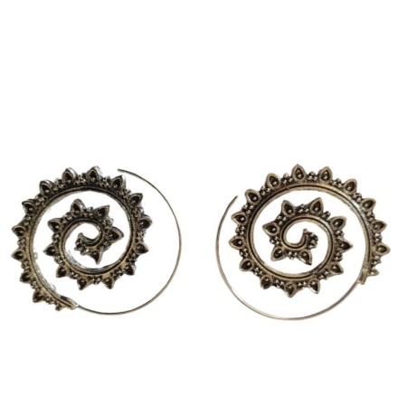 Pendientes Espiral Indiana Color Plata