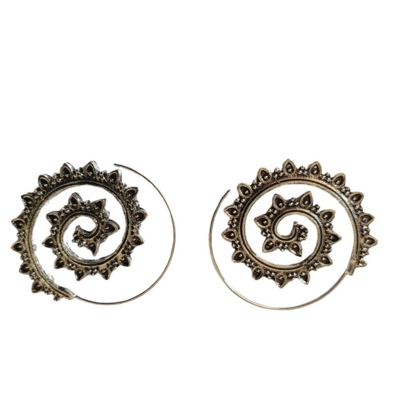 Pendientes Espiral Indiana Color Plata