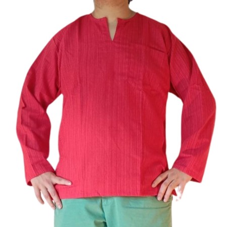 Chemise Homme Coton Rouge