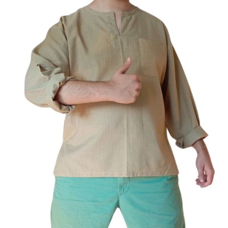 Natural Striped Cotton Shirt