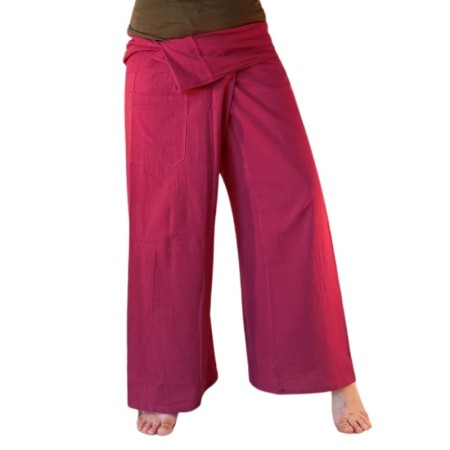 Pantalones de Algodón Ligero Burdeos