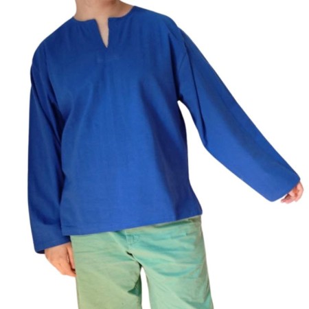 Chemise Coton Bleue