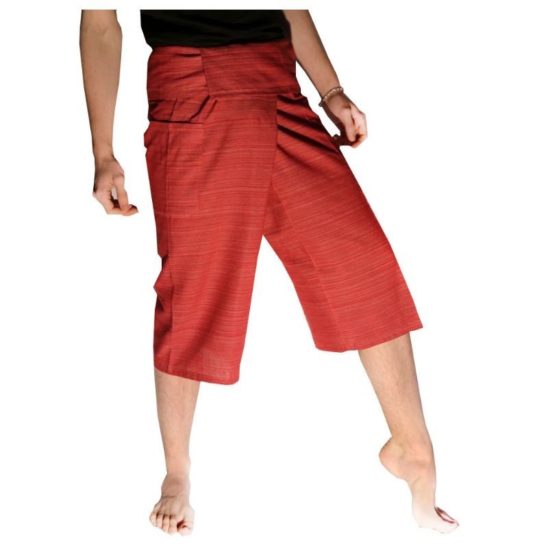 Burgundy Striped Capris