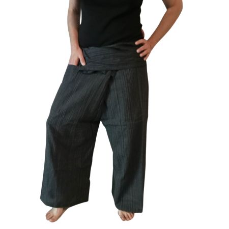 Pantalones a rayas Negro