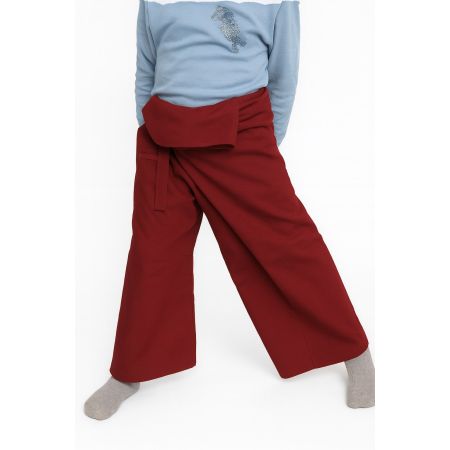 Dark Brown Children Fisherman Pants
