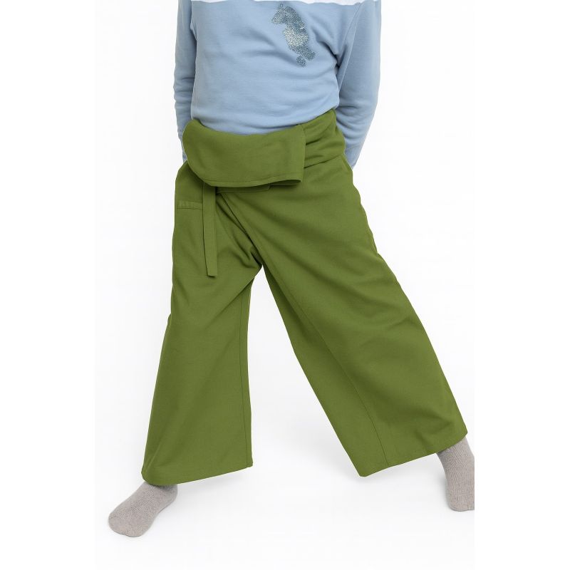 Pantalon Thaï Enfant Kaki
