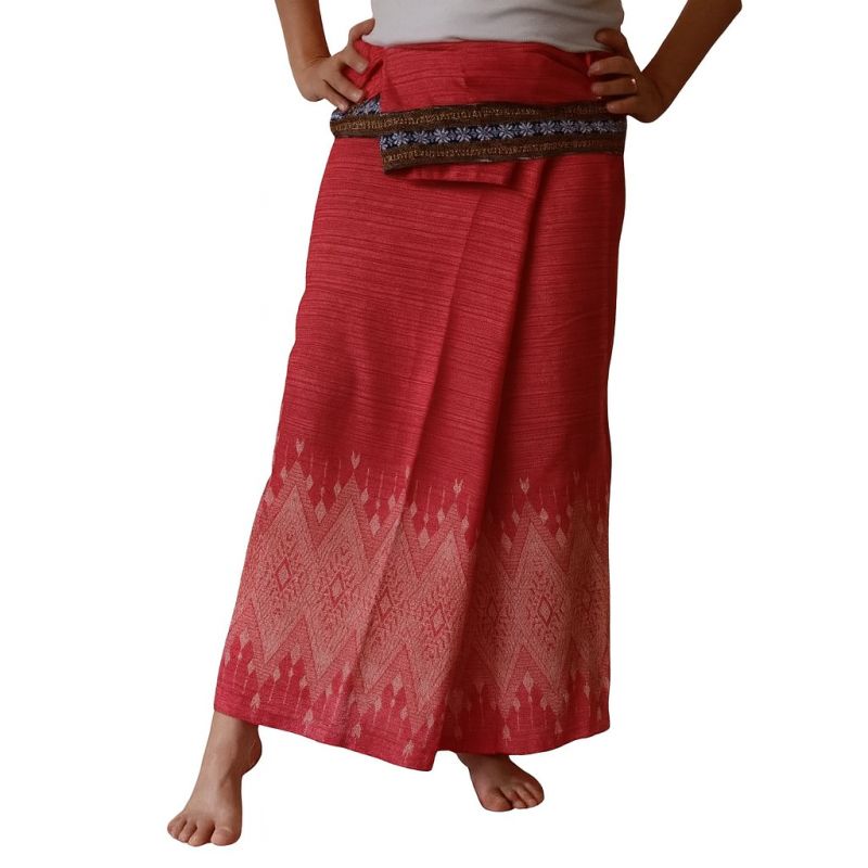 Long wrap Thai Skirt