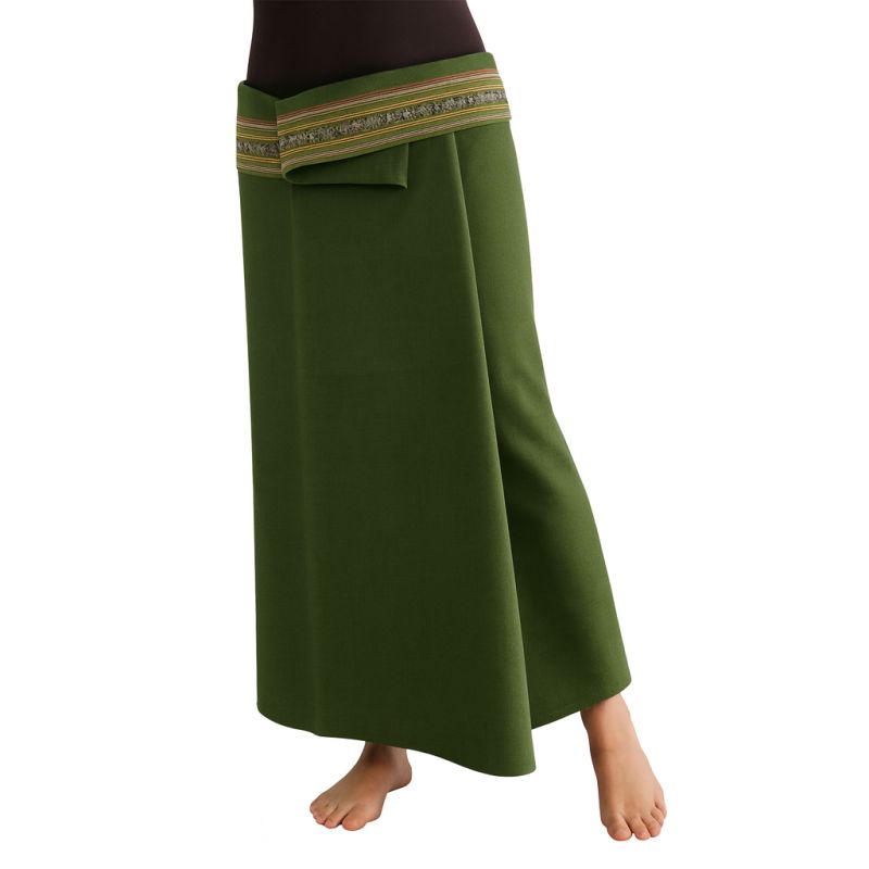 Plain Long wrap Thaï Skirt