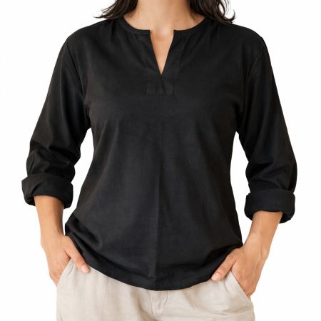 Camisa Negra de Algodon