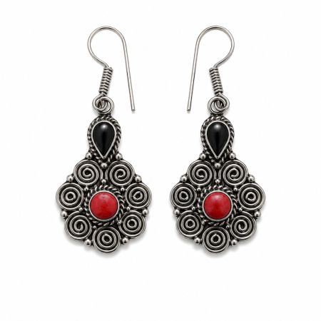 Boucles d'oreilles tibétaines
